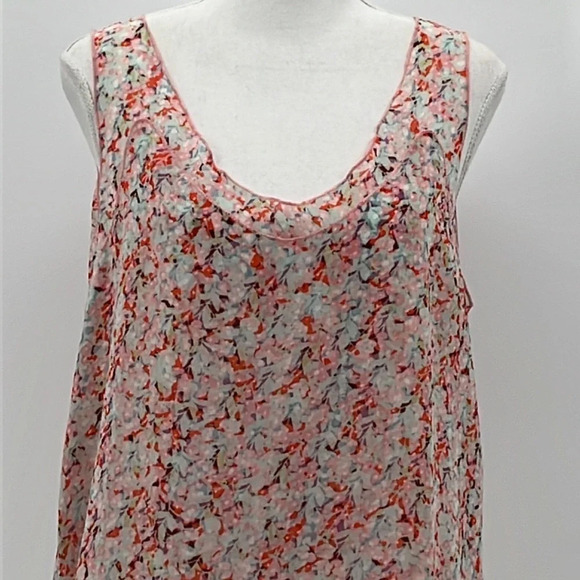 Cabi Bella Watercolor Floral Tiered Flowy Tank Style Blouse - Size Medium - Picture 4 of 8
